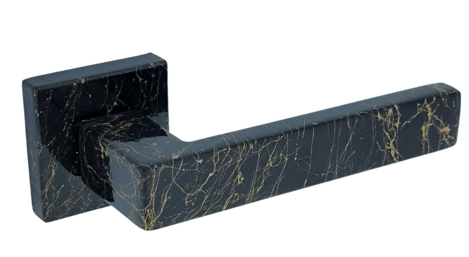 Yüksel Kare İtalyan Kare Rozetli Mermer Desen-Gold Oda Kolu