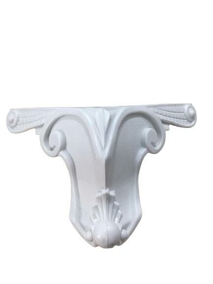 Oymalı Ayak 12 cm Beyaz