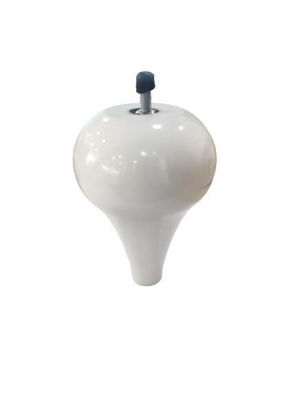 Mobilya Ayağı Damla Ayak 14 cm Beyaz Civatalı Ayak Mesir